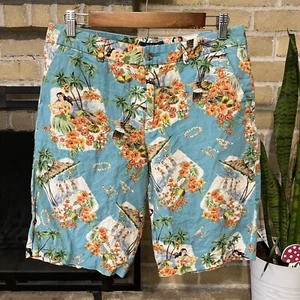 Polo Ralph Lauren Boys Hula Girl Graphic Linen Shorts Size 18 (30”) - Picture 1 of 7
