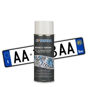 Bomboletta Spray Vernice Bianca per Targhe 400ml Sistar - Foto 1 di 1