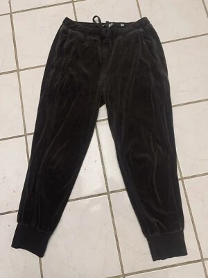 Pantalones deportivos recortados de terciopelo elástico marrón chocolate oscuro VINCE para mujer XS Foto 1 de 4