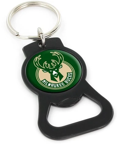 MILWAUKEE BUCKS - BOTTLE OPENER KEYCHAIN - BRAND NEW - NBA-BK-702-14-BK Cover