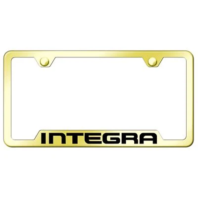 Marco de matrícula recortado con logotipo grabado láser Acura Integra Foto 1 de 3