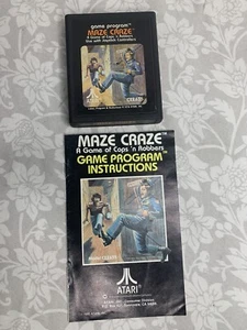 Atari   Maze Craze Game Cartridge & Instruction Manual 1978 Untested (C4) - Picture 1 of 7
