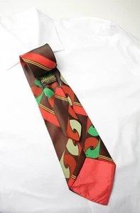 COMMODORE Trevira Tie Men's One Size Pointed Classic Multicolor Patterned - Picture 1 of 9