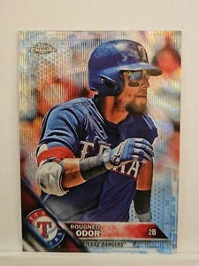 2016 Topps Chrome Rougned Odor #86 Blue Wave Refractor /75 Texas Rangers - Picture 1 of 6