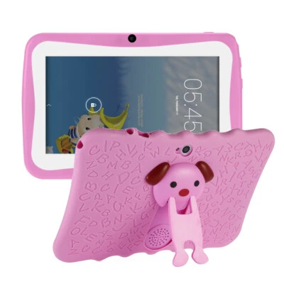 Kids Tablet Children Learning Computer WiFi Dual Cameras Silicone Case for Gifts - Image 1 of 4
