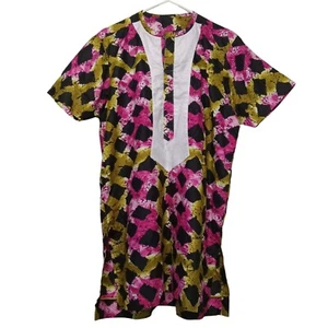 Top camicia stampa africana tradizione dashiki tunica ricamata unisex leggermente usata  - Foto 1 di 6