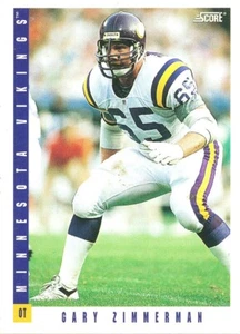 1993 SCORE Gary Zimmerman VIKINGS Oregon DUCKS HOF - Picture 1 of 1