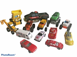 Lot of 13 Various Toy Trucks & Cars Tonka Disney Pixar Cat Unbranded  - Picture 1 of 7