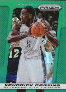 2013-14 Panini Prizm Prizms Green #168 Kendrick Perkins - NM-MT