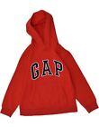 Gap Boys Graphic Hoodie Jumper 8 9 Years Medium Red Cotton Bg79