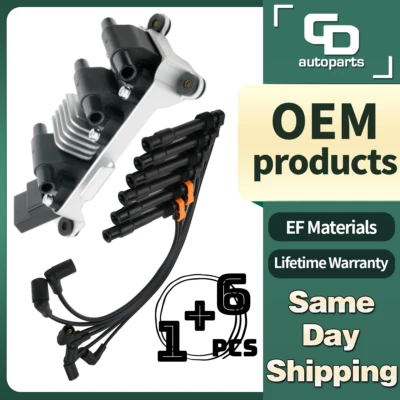 Conjunto de fios de bobina de ignição UF256 para 2.8L 1998-2005 VW Passat Audi A4 A6 Quattro 1997 - Imagem 1 de 4