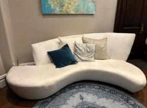 White contemporary couch / Vladmir Kagan - Picture 1 of 2