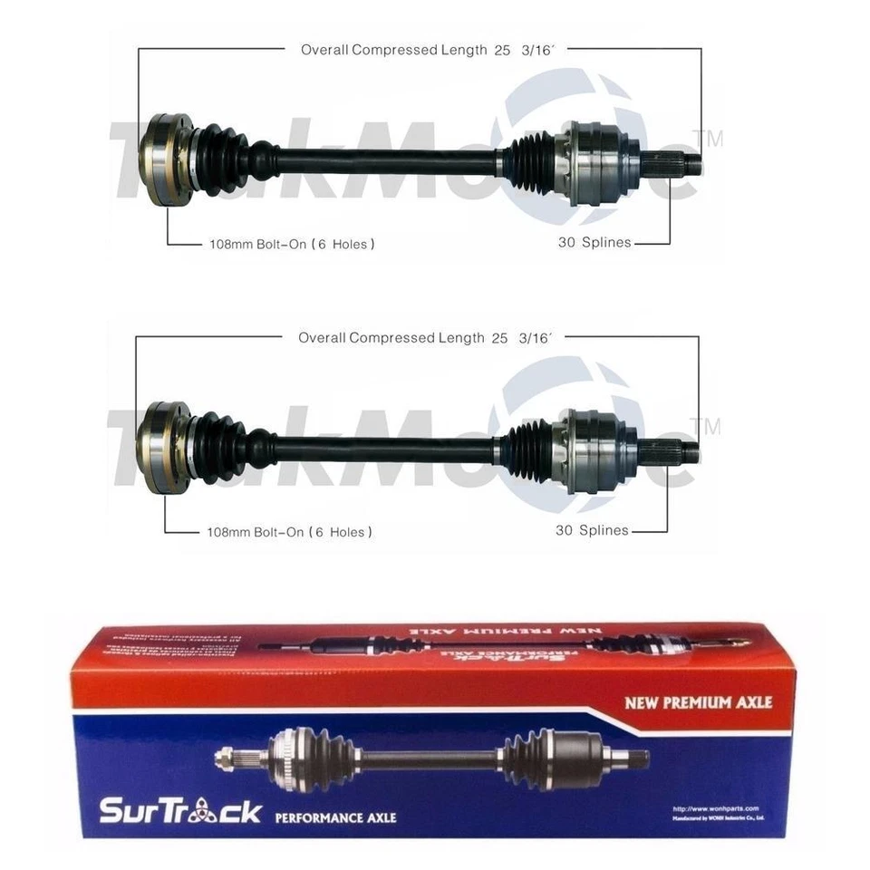 Juego SurTrack par de ejes de eje trasero CV para BMW X5 AWD 01-06 V8 L6 Foto 1 de 1