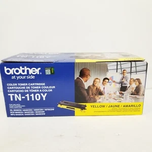Cartucho de tóner amarillo genuino Brother TN-110Y capacidad estándar sellado - Imagen 1 de 8