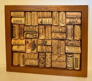 SHADOW BOX Wine Cork Display Wall Hanging - Picture 1 of 2