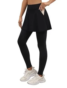 Skirted Leggings for Women Athletic Skirt with Leggings Yoga Running Golf Ten... - Picture 1 of 5
