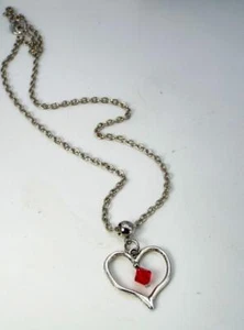 COLLANA CRISTALLO ROSSO CYNTHIA LYNN ""YOU'RE IN MY HEART"" CUORE MARTELLATO - Foto 1 di 1