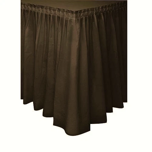 Самоклеящиеся плиссированные пластиковые настольные юбки 29 x 13 футов одноразовые банкетные плинтусы - Изображение 1 из 1