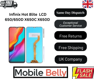 LCD Touchscreen Display Digitizer Baugruppe Infinix Hot 8 Lite X650 Ersatz