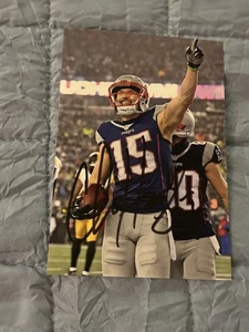 New England Patriots CHRIS HOGAN signed 4x6 Foto NFL FOOTBALL AUTOGRAMM 1A - Bild 1 von 1