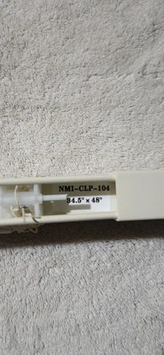 RETURNS.. Beige 1" Vinyl Mini Blinds, Cordless Blinds For Windows, 34.5W x 48" H - Image 1 of 4