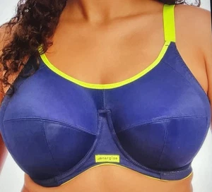 ELOMI 8041 36K ENERGISE. Soutien gorge de sport UW, COULEURS MARINE/LIME - Photo 1/13
