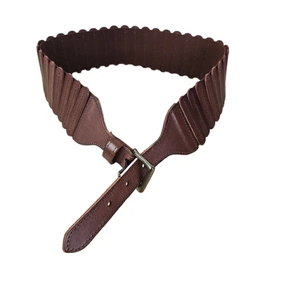 Cinturón elástico de cuero marrón para mujer talla S estilo boho gladiador cintura ancha cincha Foto 1 de 4