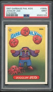 1987 Topps Garbage Pail Kids 9th Series #368b Jugglin’ Jud PSA 9 MINT Os9 - Picture 1 of 2