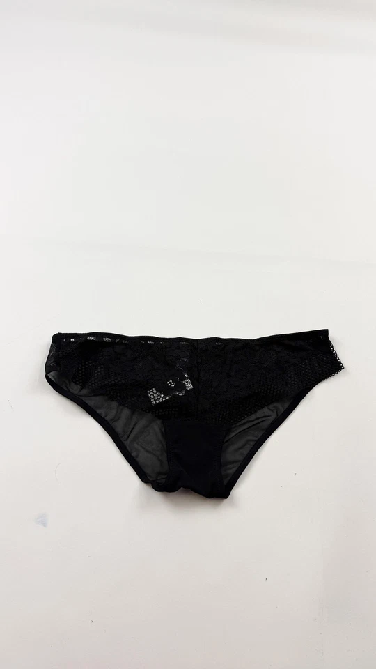 Adore Me Panties Womens Medium Black Bikini Lace Mesh Underwear AFF-PA-08451 - Image 1 of 4