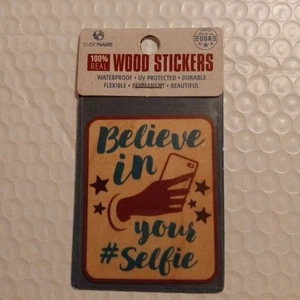 Flexible Wood Sticker Adheres To Flat Or Curved Smooth Surface Waterproof - Picture 1 of 4