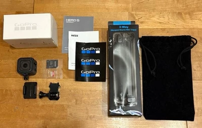 GoPro HERO5 Session 4K HD Action Camera Black Selfie stick Charger Set - Image 1 of 4