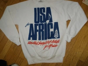 Vtg 1985 USA for Africa / We Are the World Concert Crew neck Sweatshirt Adult M - Picture 1 of 6