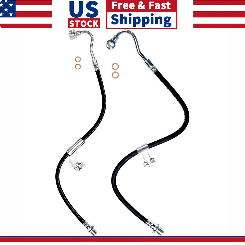 2x Línea de freno de manguera de freno delantera izquierda y derecha para Chevrolet C20 1979-1986 Foto 1 de 4