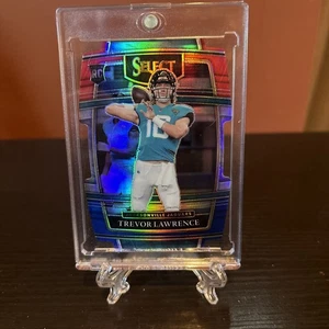2021 Select Red/Blue Prizm Die Cut RC #43 Trevor Lawrence FOOTBALL Card 1A - Picture 1 of 2