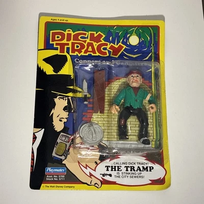 Vtg Playmates Dick Tracy Coppers And Gangsters The Tramp Action Figure 1990 NIP - Image 1 of 4