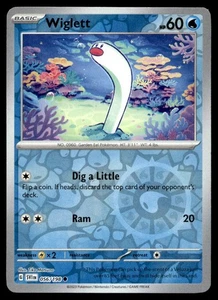 Wiglett 56/198 Pokemon Card Scarlet & Violet Common 60 HP Rev Holo LP FK - Picture 1 of 2