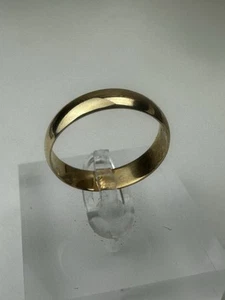 9ct Yellow Gold Band 5mm Ring Size UK U 1/2 Ship Worldwide - Picture 1 of 10