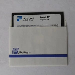 Parsons Technology Typing 101 Program Disk 5.25" Floppy Vintage 1991 PC Software - Picture 1 of 1
