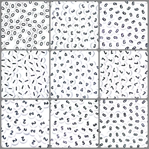 100 Stk 7 mm flache runde weiße Acrylperlen mit einzelnen und gemischten Zahlen - Picture 1 of 15