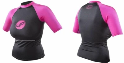 JET PILOT "MRS CORPO" SHORT SLEEVE RASH GUARD SHIRT - PINK - CHOOSE WOMEN'S SIZE Foto 1 de 4