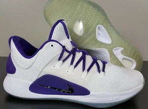 ZAPATOS DE BALONCESTO NIKE HYPERDUNK X MUESTRA BAJA PROMOCIÓN BLANCOS PÚRPURA AT3867 TALLA 12.5 - Imagen 1 de 16