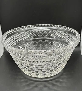 VINTAGE ANCHOR HOCKING Wexford Punch/Salad Bowl 9.5" 1960s Heavy Duty EUC - Picture 1 of 5