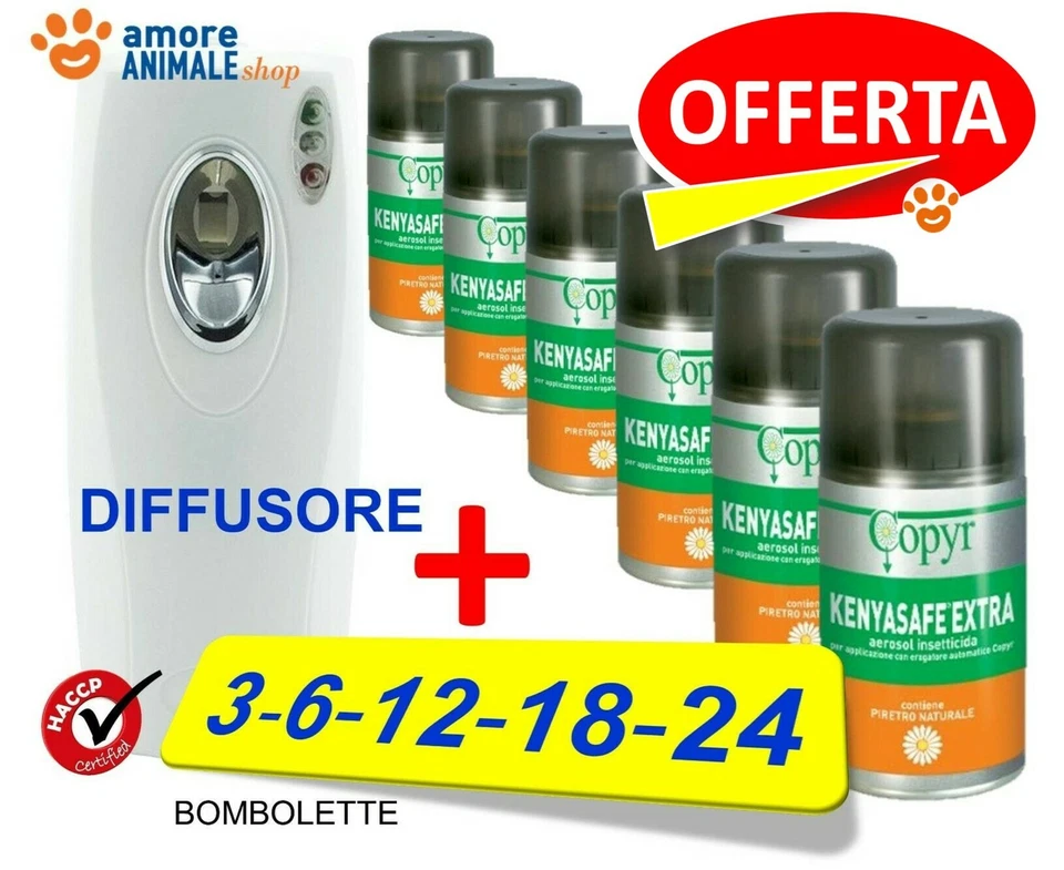 COPYR KIT Copyrmatic + 3 / 6 / 12 / 18 / 24 bombolette ricarica KENYASAFE EXTRA