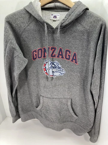 Champion Gonzaga Bulldogs Pullover Hoodie Sweatshirt Women Size 2XL Gray Cover