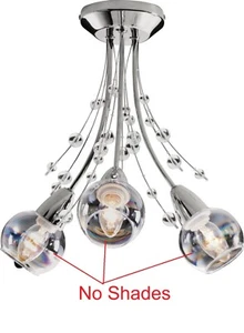 Argos Home Sophie 3 Light Ceiling Fitting (No Shades) - Chrome 2688578 R LN117 - Picture 1 of 2
