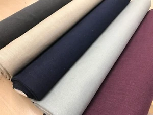 Romo linen material curtain dress upholstery fabric 140cm grey navy natural - Picture 1 of 21