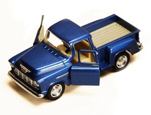 1955 Chevy Stepside Pickup Truck Blue Kinsmart 5330/6D 1/32 scale Diecast Car - Picture 1 of 1