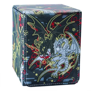 Yu-Gi-Oh! Caja de almacenamiento de cuero para tarjetas de juguete de dragón blanco ojos azules - Imagen 1 de 4