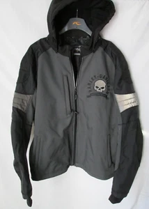 HARLEY-DAVIDSON Soft Shell Windproof VENTED Jacket Removable Hood Size M? L? 46" - Picture 1 of 14