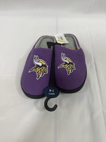 Men's NFL Minnesota Vikings Logo Slippers Purple - New Cover